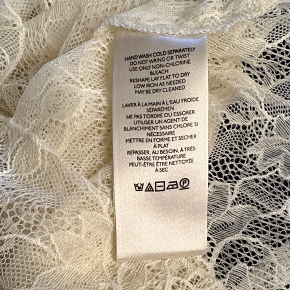 NWOT Anthropologie Cream Lace Blouse - Picture 5 of 6